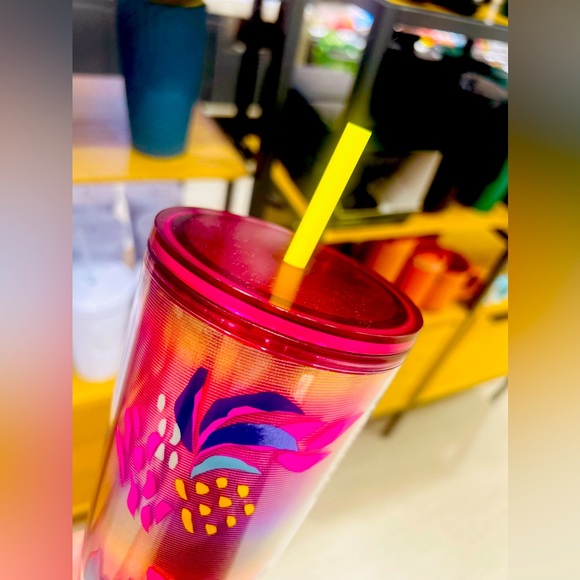 Starbucks Ombre Floral Cold Tumbler Rainbow Iridescent Venti Cup 24oz NWT 2024 - Picture 12 of 12